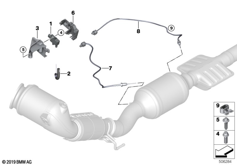 Petrol particul.filter sens./mount.parts