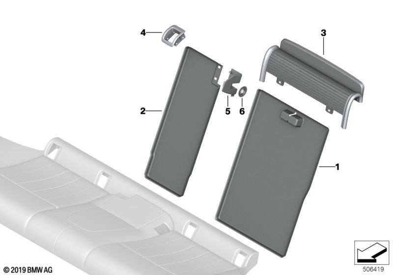 Molduras de respaldo asiento trasero