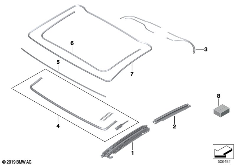 Genuine BMW 54109879456 G16 Rep.Kit, Wind Deflector (Inc. 840i, 840dX & 840iX) | ML Performance UK Car Parts
