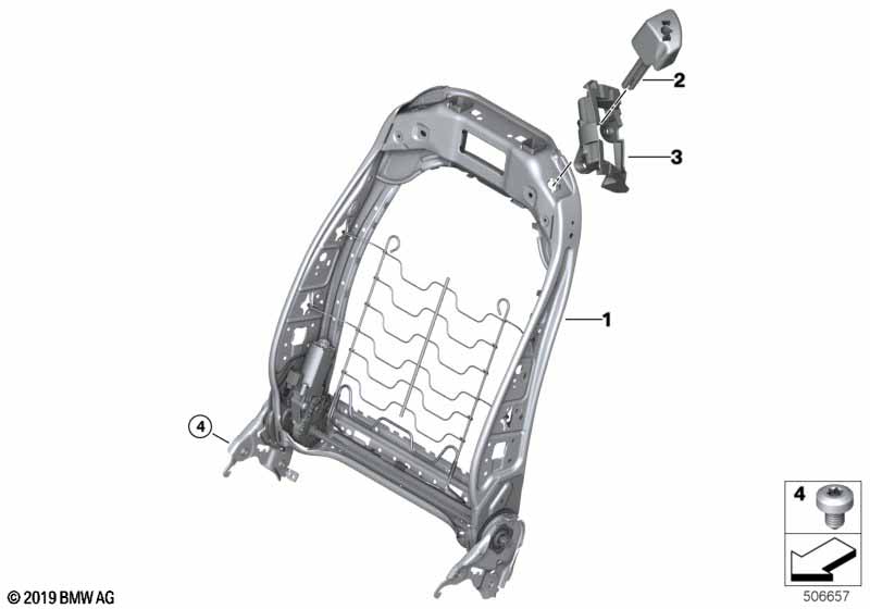 Genuine BMW 52108072071 F92 G02 Upholstery Support, Backrest, Left (Inc. 840i, 320i 1.6 & X4 30iX) | ML Performance UK Car Parts