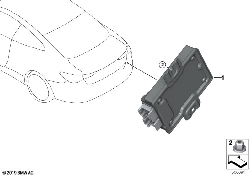 Rear axle differential control unit