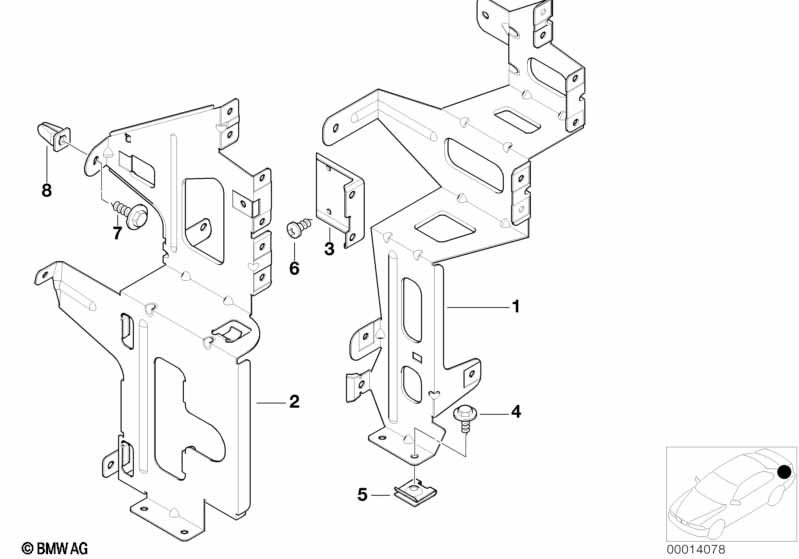CD changer mounting parts