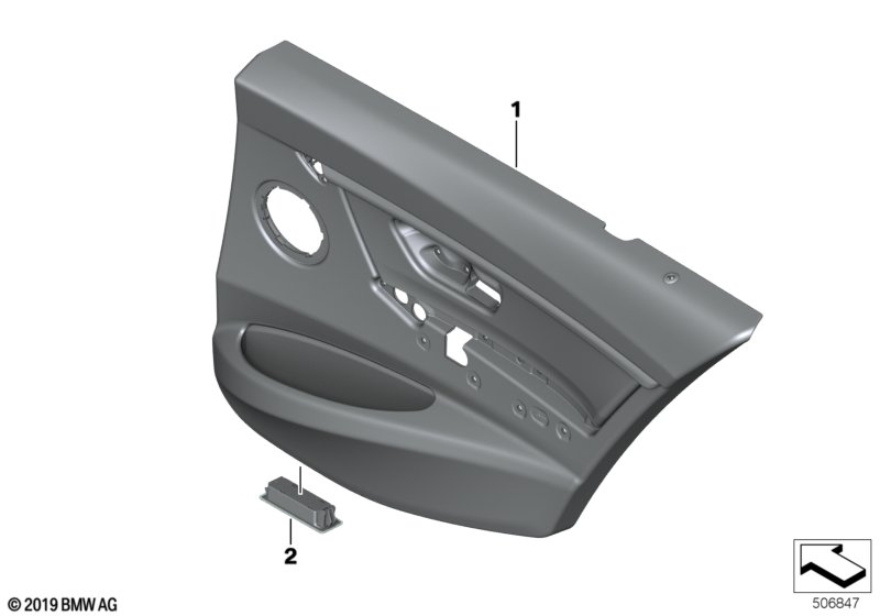 Door trim, rear