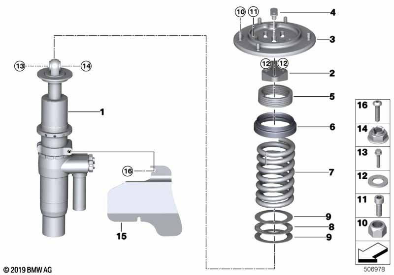Genuine BMW 31308435469 Spring Guide D92,5 X D80 (Inc. M4 GT4) | ML Performance EU Car Parts