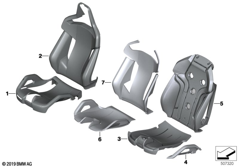 Genuine BMW 52108747247 F93 Left Seat Foam Plastic Part (Inc. M8) | ML Performance UK Car Parts