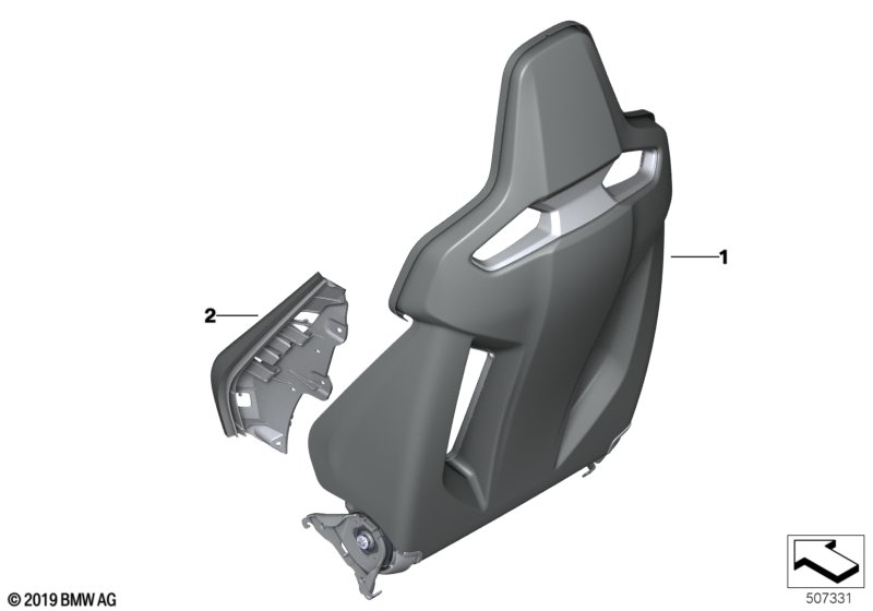 Genuine BMW 52108067463 F93 Backrest Frame El. Fa (Inc. M8) | ML Performance EU Car Parts