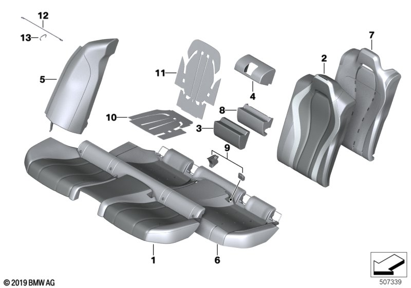 Genuine BMW 52208079264 F93 Seat Cover Leather (Inc. M8) | ML Performance UK Car Parts