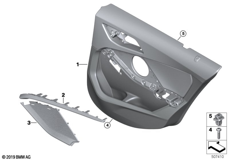 Door trim, rear