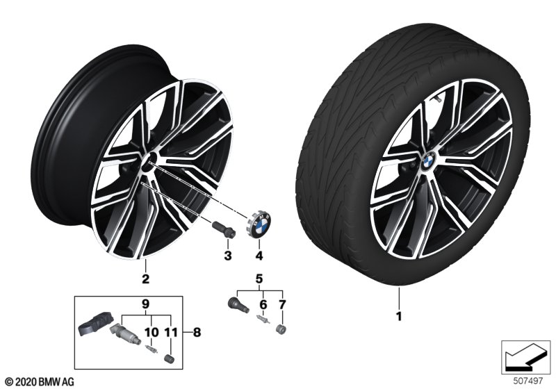 BMW light alloy wheel Y-spoke 783 - 19