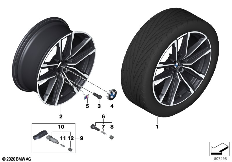 BMW LA wheel double spoke 797M - 19