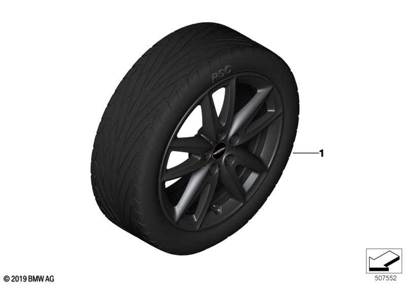 JCW LA wheel, Grip Spoke, 815 - 18
