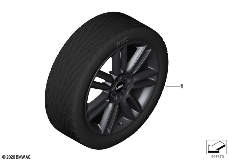 MINI LA wheel Pair Spoke 532 - 18