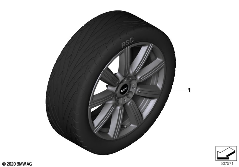 MINI lité kolo Multiray Spoke 591 – 18