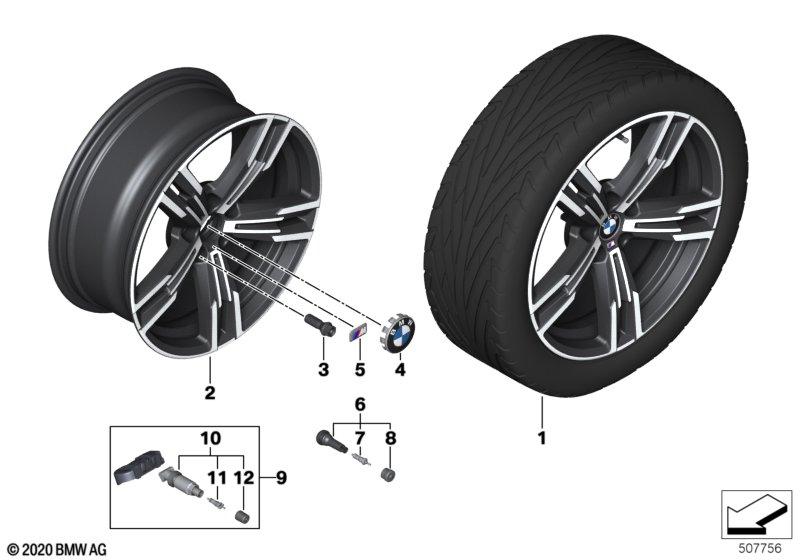 BMW LA wheel double spoke 848M - 18