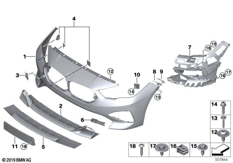 Trim cover, front