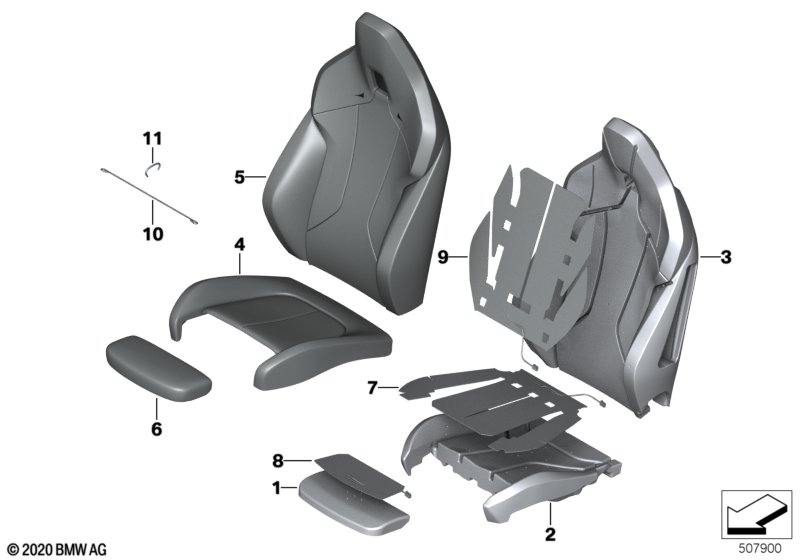 Seat, front, uphlstry, cover, Sport seat