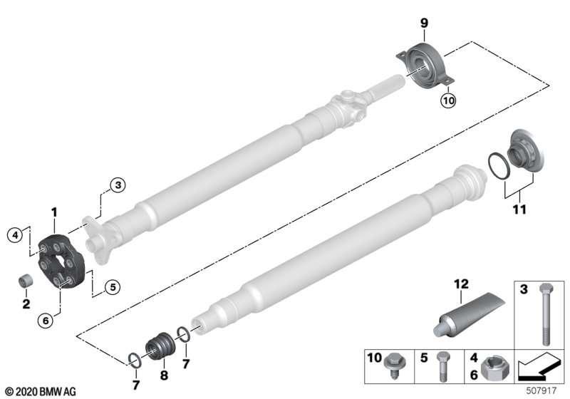 Drive shaft, single components