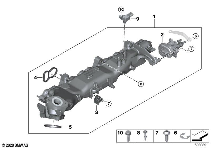 Intake manifold AGR with flap control