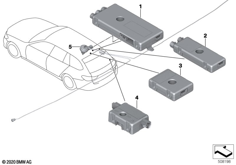 Separate components for antenna system