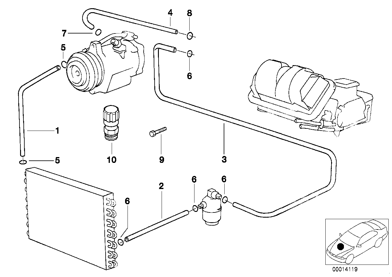 Genuine BMW 64538378480 E38 Condenser-Dryer Pressure Hose Assy (Inc. 728iL, 750iLP & 750i) | ML Performance UK Car Parts