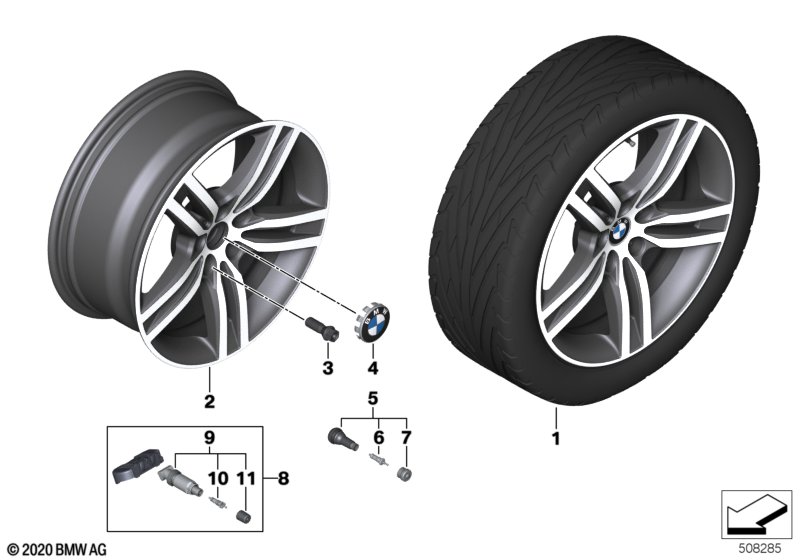 BMW LA wheel double spoke 844 - 18