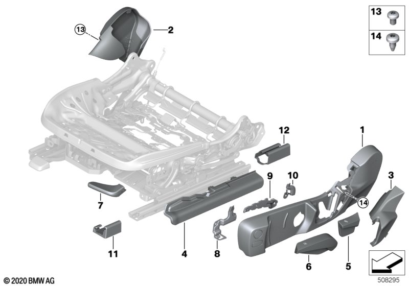 Seat, front, seat trim, manual