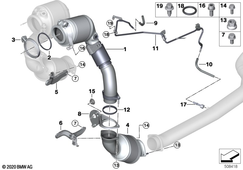 Engine-side catalytic converter