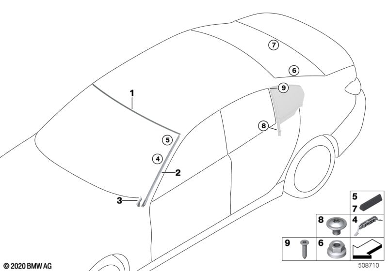 Window mounting parts