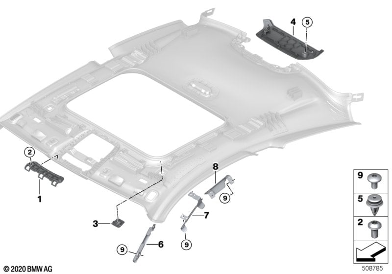 Mounting parts, roof antenna