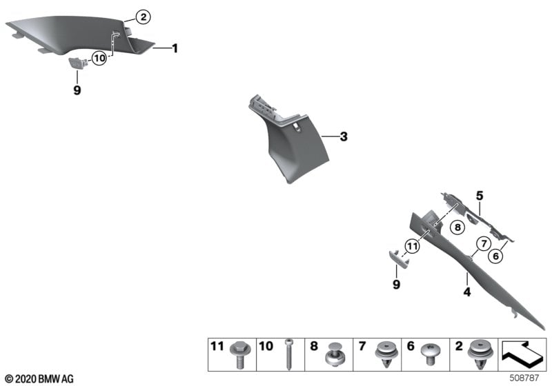 Trim panel A- / B- / C-Column