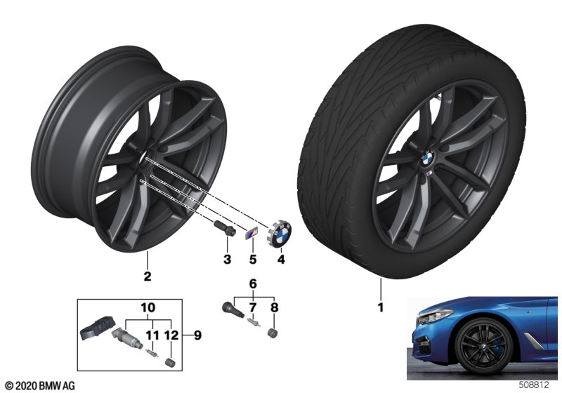 BMW LA wheel double spoke 662M - 18