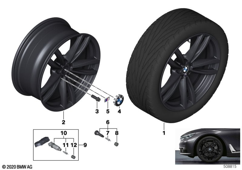 BMW LA wheel double spoke 647M - 19