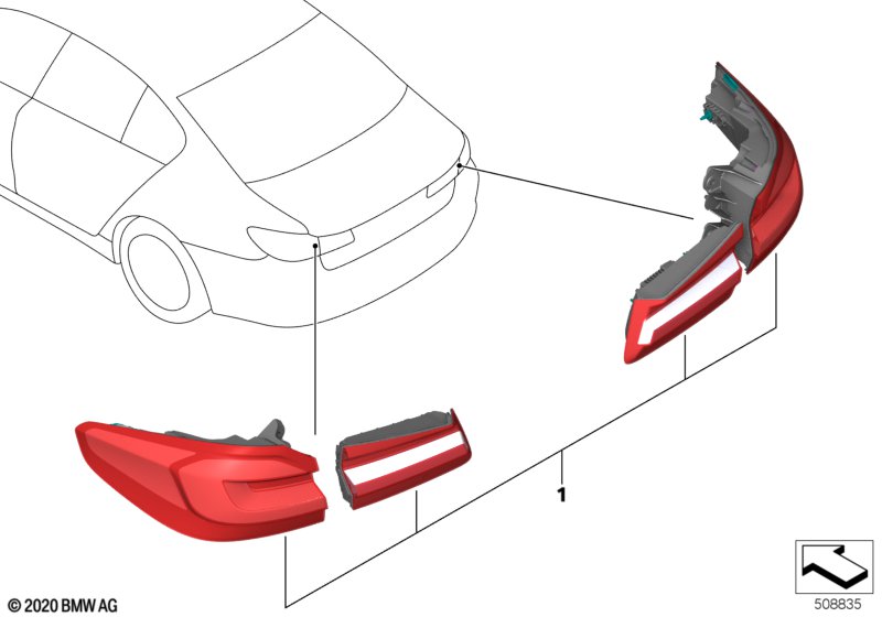 Retrofit kit, rr light, facelift