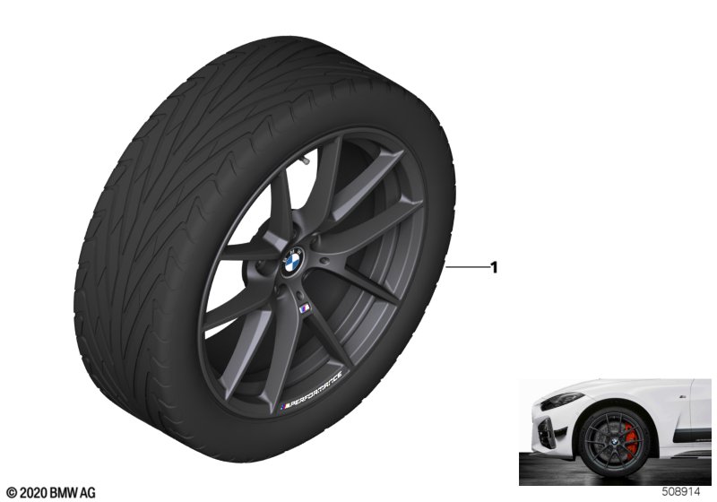 BMW LA wheel M Perf. Y-spoke 898M - 19