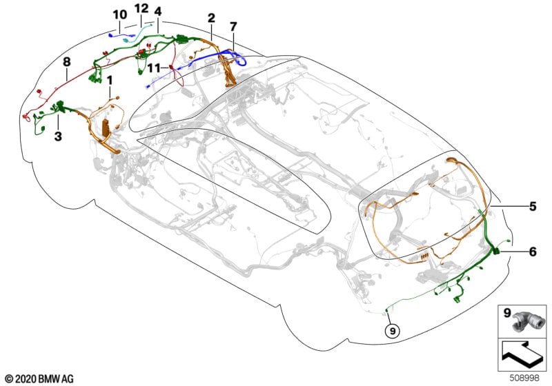 Repair cable main cable harness