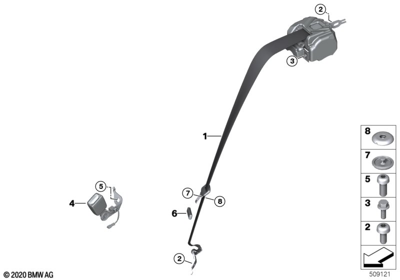 Safety belt rear