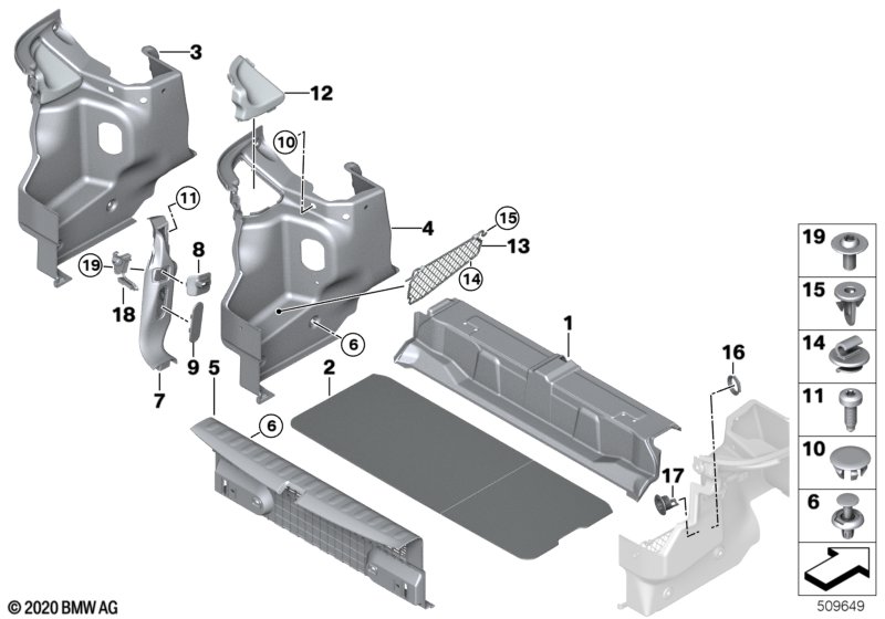 Trunk trim panel