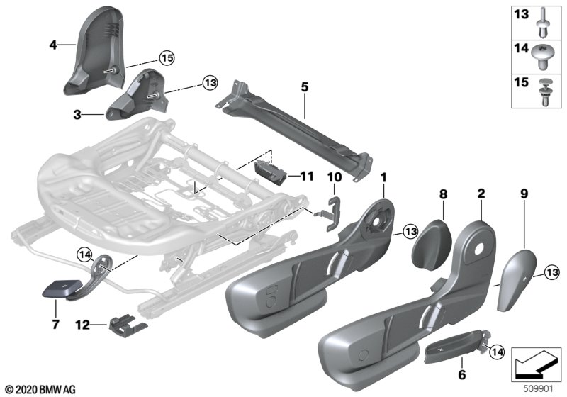 Seat front seat coverings