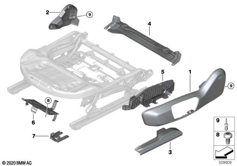 Seat, front, seat trim covers, electric