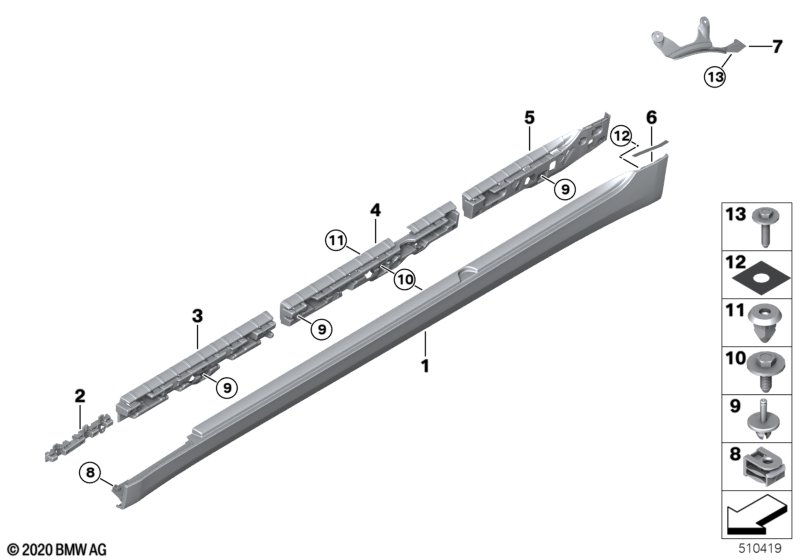 Cover door sill / wheel arch