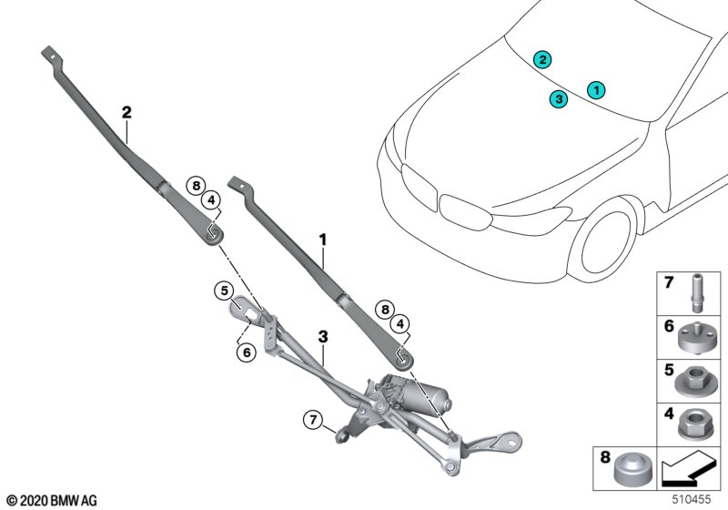Single wiper parts