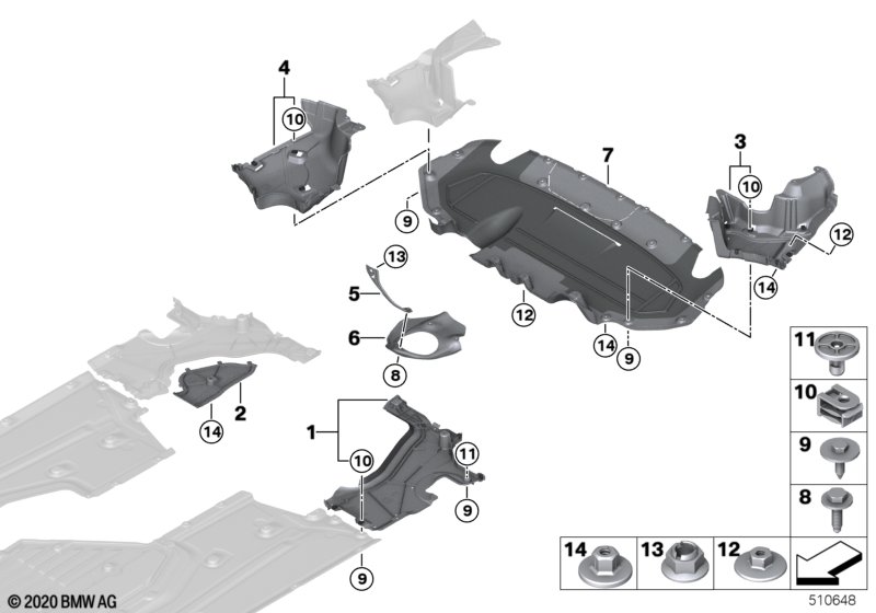 Underbody paneling, rear