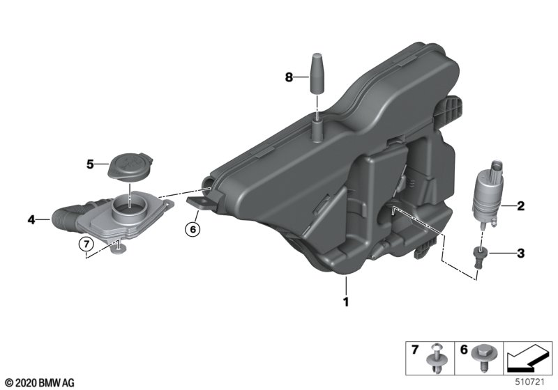 Windshield cleaning container