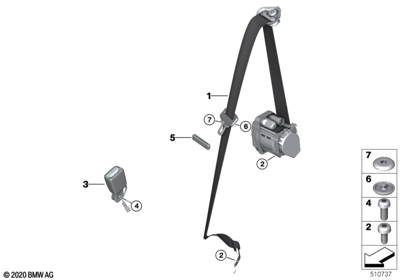 Safety belt rear