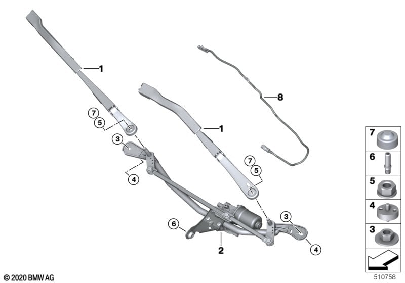 Single wiper parts