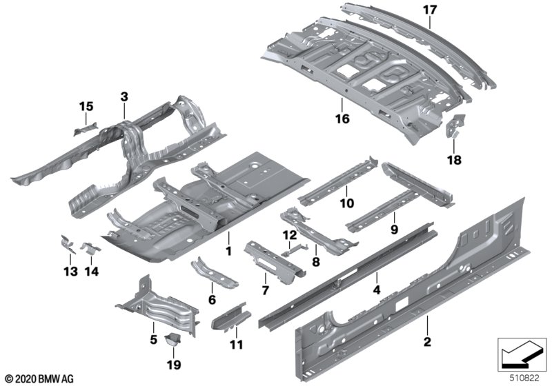 Partition trunk/Floor parts