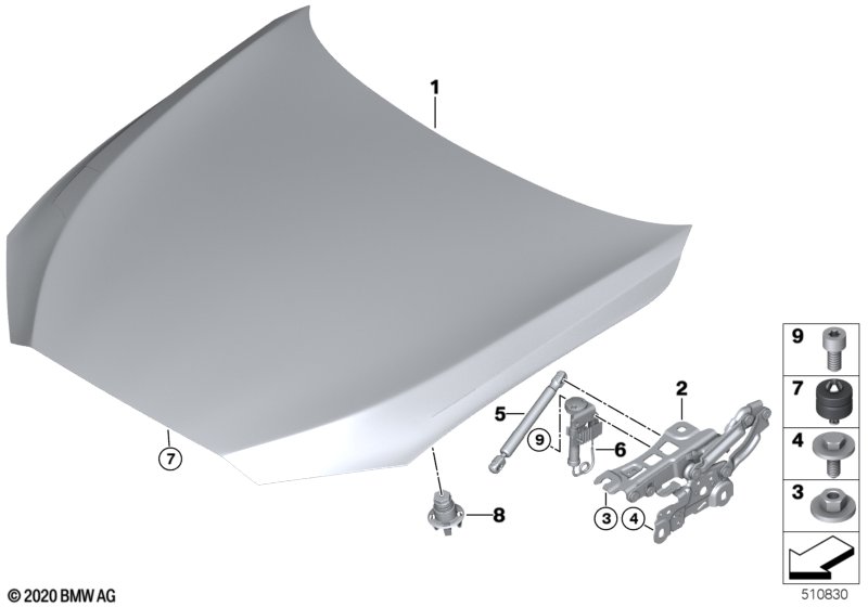 Hood / mounted parts