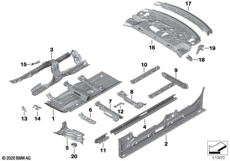 Partition trunk/Floor parts