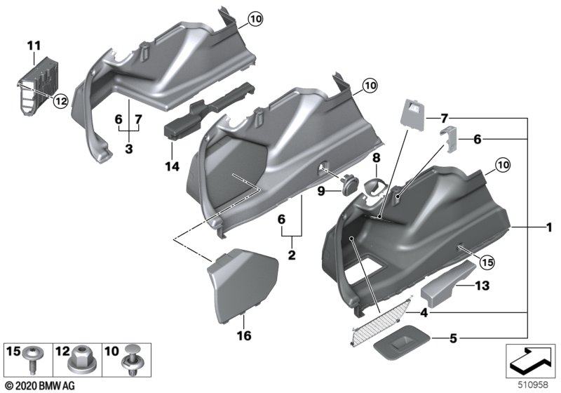 Left trunk trim