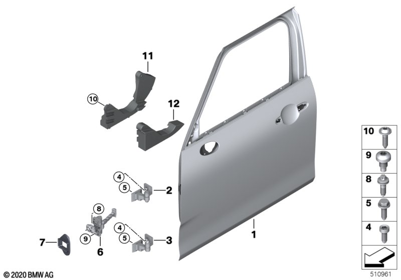 Front door-hinge/door brake